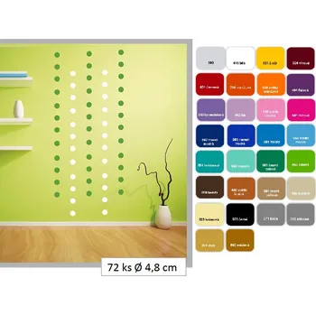 Samolepící dekorace Samolepky na zdi Dekorativní puntíky 200 ks (barva dle vašeho výběru)