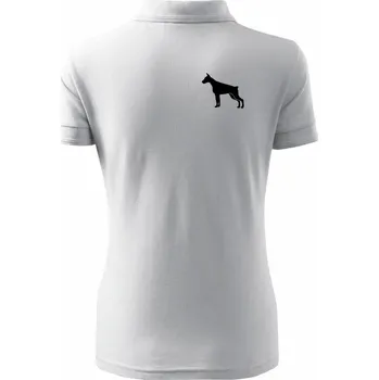 Dobrman ikona prso - Polokošile dámská Pique Polo - 2XL ( Bílá )
