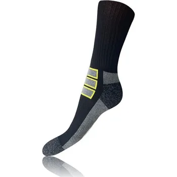Pánské ponožky Bellinda OUTDOOR SOCKS BE491070 černá - žlutá 43 - 46