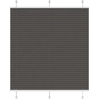 vidaXL Plisovaná roleta černá 115x100 cm Šířka látky 114,4cm Polyester