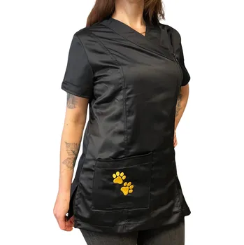 Blůza BABEL SATYNA černá - žluté tlapky Barva: černá - žluté tlapky, Velikost: 5XL