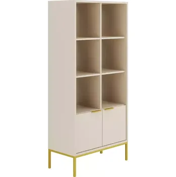 Knihovna Knihovna Austin 80 cm kašmír/zlatá
