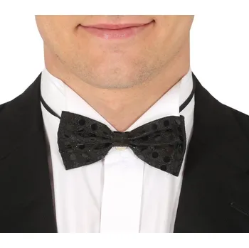 Karnevalový doplněk Flitrový motýlek - černý