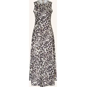 Dámské šaty Mrs & Hugs Dámské Saténové Šaty, béžová / hnědá / černá, 38