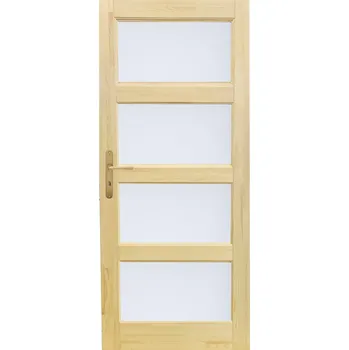 Interiérové dveře Truhlárna Dřevěné dveře ZDENA 4S (rustic) Rozměr dle ČSN: 90 / 197, Orientace Dveří: Levé