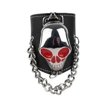 Náramek Náramek s velkou lebkou a řetízkem