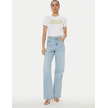 Pánské oblečení Versace Jeans Couture T-Shirt 78HAHT01 Bílá Regular Fit L