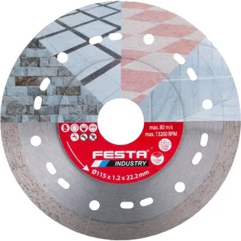 Řezný kotouč Kotouč diamantový FESTA INDUSTRY řezný plný 115x1.2x22.2mm 21234