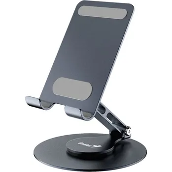 Genius G-Stand M100, Stojan, pro mobilní telefony a tablety, otáčení 360°, náklon 180°, přenosný, hliník, silikon, černý 31250022400
