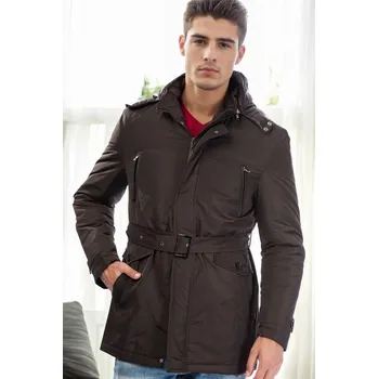 Pánská casual bunda M8633 DEWBERRY MEN'S COAT-COFFEE-2 dewberry hnědá 3224004