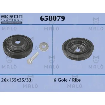 Řemenice, klikový hřídel AKRON-MALÒ 658079