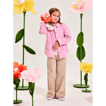 Dívčí bunda Sinsay - Džínová bunda - pastelová růžová - 881DH-03X - 881DH-03X-98