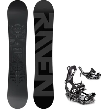 Snowboard Snowboard komplet Raven Solid steel + vázání Raven Fastec FT360 black Velikost: 161 cm, Velikost vázání: L