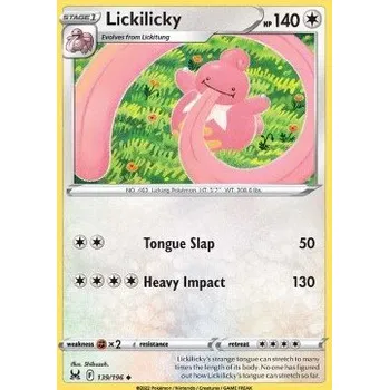 Sběratelská karetní hra Pokémon LOR 139/196 Lickilicky - Lost Origin Stav: Near Mint, Verze: NORMAL