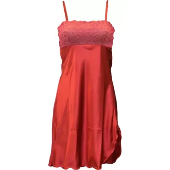 Dámská noční košile Misha - noční košilka Follia satén, XL, třešňová