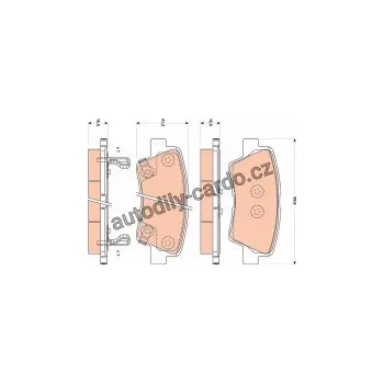 Autodíl Sada brzdových destiček TRW GDB3495 - KIA OPIRUS 06-