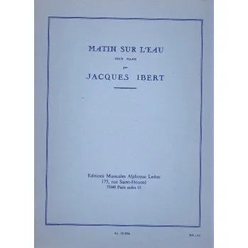 Jacques Ibert: Matin sur l'Eau (noty na klavír)