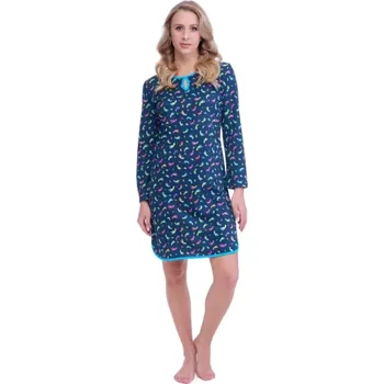 Dámské noční prádlo 2709/588 - dámská košile Ruko, L, tmavě modrá