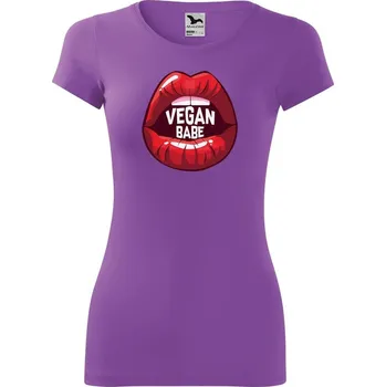 DOBRÝ TRIKO Dámské tričko Vegan babe Velikost: 2XL, Barva: Fialová