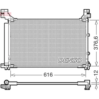 Výparník klimatizace Kondenzátor, klimatizace DENSO DCN50133