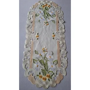 ubrus UBRUS * UBRUSY 90 x 40 vyšívaný * Kopretina kvítek