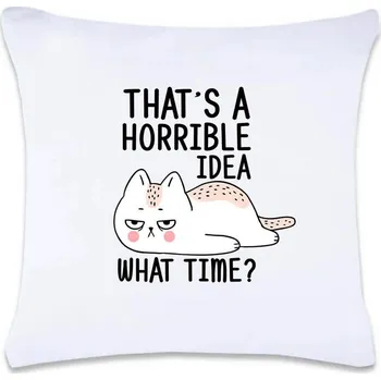 Dekorativní polštářek DOBRÝ TRIKO Polštář s potiskem What time 40 x 40 cm Oboustranný tisk: ANO