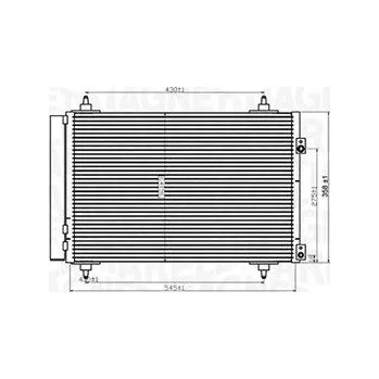 Výparník klimatizace Kondenzátor, klimatizace MAGNETI MARELLI 350203820000