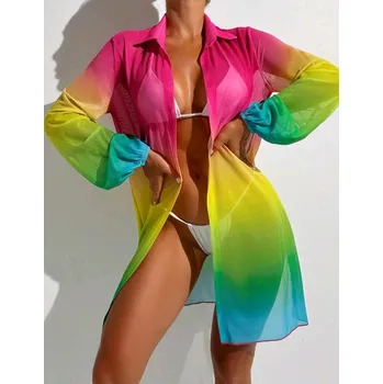Dámské šaty Dámské duhové plážové šaty Velikostní tabulka: L