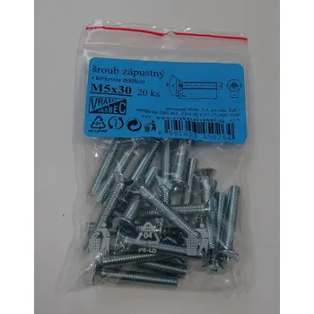 MDtools Šrouby zápustné, křížové DIN 965, pozinkované, různé rozměry Velikost: M5x10 mm