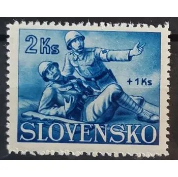 Sběratelství Známka Slovenský štát, 2+1&nbsp;Ks, Pof.61**