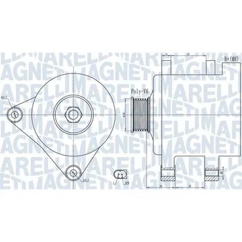 Alternátor Generátor MAGNETI MARELLI 063732056010