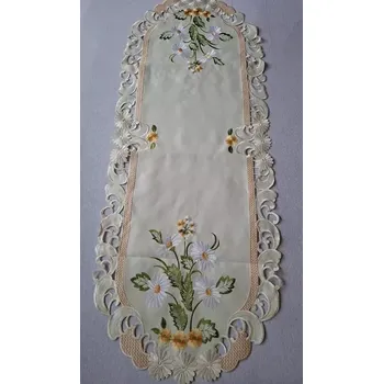 ubrus UBRUS * UBRUSY 110 x 43 vyšívaný * Kopretina kvítek