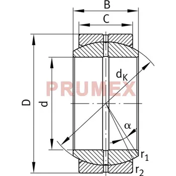 MTM GE 30ES kloubové ložisko ocel/ocel