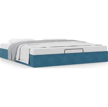 Postel vidaXL Osmanský rám postele bez matrací tmavě modrá 180x200 cm samet