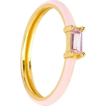 Prsten Flamenco Mystique Prsten z nerezové oceli pokovený 14karátovým zlatem, světle zlatá barva, velikost US6 EU11 Velikost prstenu: US6 EU11