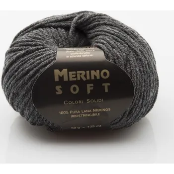 Příze Příze Rial Filati Merino Soft tmavá šedá