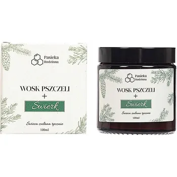Svíčka Tradiční svíčka z včelího vosku smrk Pasieka Rodzinna 1 ks