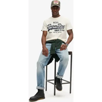 Pánské tričko Tričko Superdry Ecru 1058567 Small