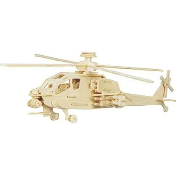 3D puzzle Woodcraft construction kit Woodcraft Dřevěné 3D puzzle vrtulník Apache