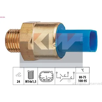Ventilátor topení a klimatizace Teplotní spínač, větrák chladiče KW 550 694