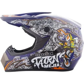 Helma na motorku Helma racing TATAN modrá M (57–58 cm)