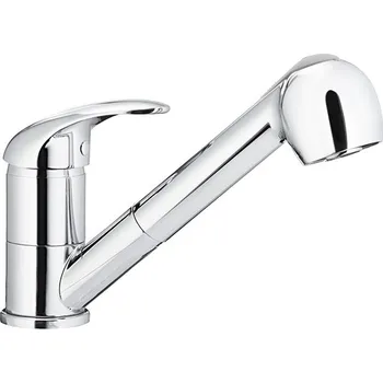 Vodovodní baterie KFA - INDIRA dřezová baterie otočná s vytahovací sprchou, chrom 6613-110-00