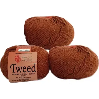 Příze Borgo de Pazzi Tweed 102 Skořicová (Příze Tweed 102 Skořicová)