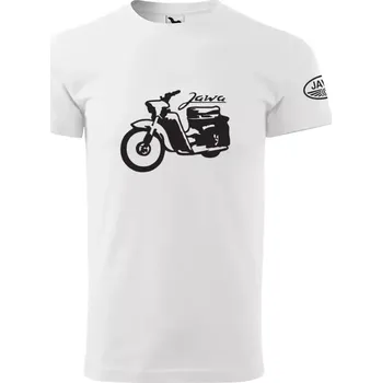 Pánské tričko Tričko JAWA pionýr 11T - bílá / 3XL