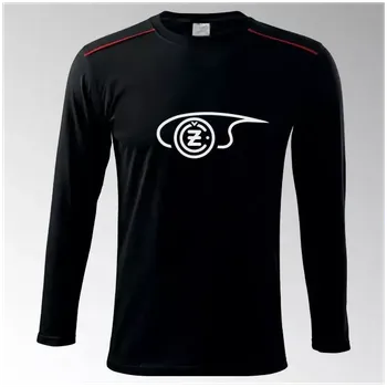 Pánské tričko Tričko Čezeta dlouhý rukáv 5DR - černá / XXL / bílá