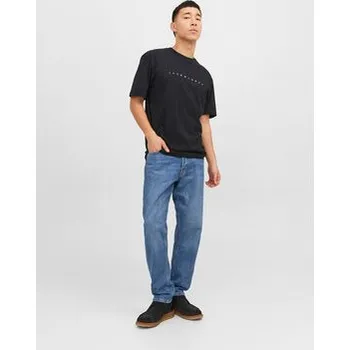 Pánské tričko Jack & Jones T-Shirt Star 12234746 Černá Relaxed Fit S