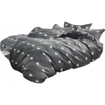 Povlečení Valentýnská POVLEČENÍ 160x200 BAVLNA satén + 2 povlaky na polštáře SRDÍČKA