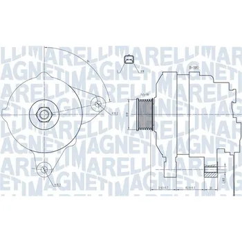 Alternátor Generátor MAGNETI MARELLI 063731665010