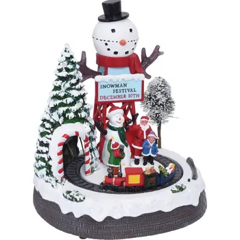 Home Styling Collection Pohyblivá vánoční scéna LED, 29 cm