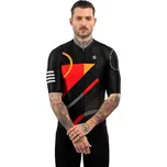 SIROKO Pánský cyklistický dres s krátkým rukávem M2 Colorado XS ČERNÁ|ČERVENÁ